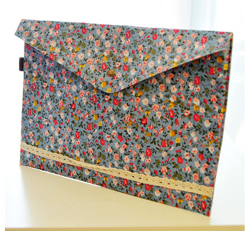 Wholesale Elegant file bag floral A4 file bag felt file bag A4 snap folder elegant pencil case